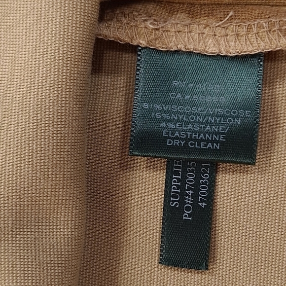 Lauren Ralph Lauren LRL Women’s Tan Snake Print Shift Dress Cap Sleeve Ponte 2X - Picture 7 of 8